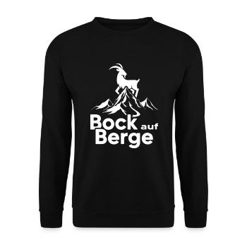 Bergwandern alpin Bergsteiger Gipfel Bergtour - Unisex Pullover - Schwarz - Vorne - Alina (178cm) & Michal (187cm)