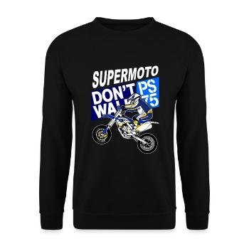 Supermoto - Unisex Pullover - Schwarz - Vorne - Alina (178cm) & Michal (187cm)