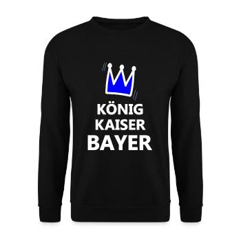 Kaiser aus Bavaria - Unisex Pullover - Schwarz - Vorne - Alina (178cm) & Michal (187cm)