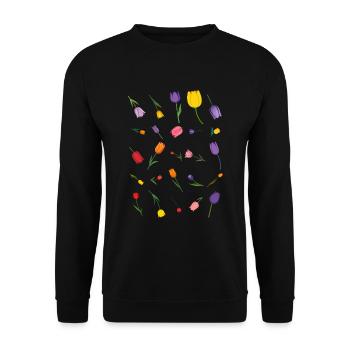 Frühling - Unisex Pullover - Schwarz - Vorne - Alina (178cm) & Michal (187cm)
