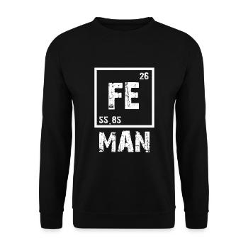 FE MAN - Unisex Sweatshirt - black - Front - Alina (178cm) & Michal (187cm)