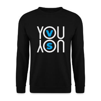 YOU vs YOU - Unisex Sweatshirt - black - Front - Alina (178cm) & Michal (187cm)