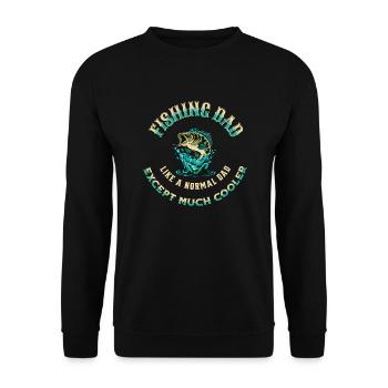 Best Angler Dad - Unisex Sweatshirt - black - Front - Alina (178cm) & Michal (187cm)
