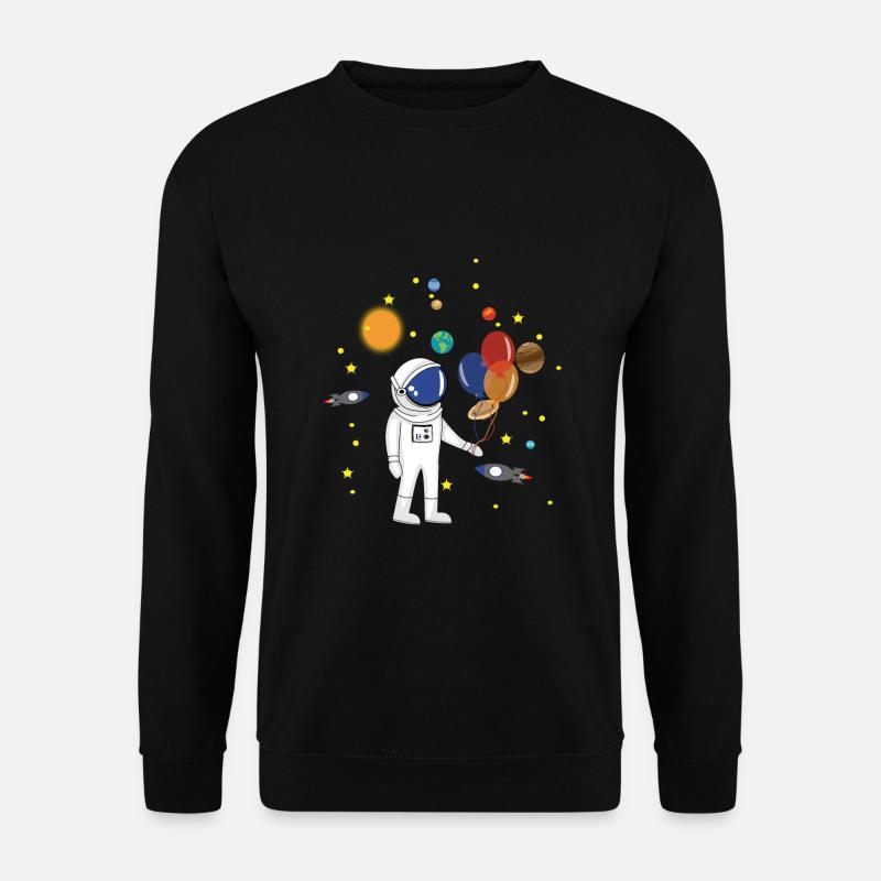 Astronaut und Weltraum - Unisex Pullover - Schwarz