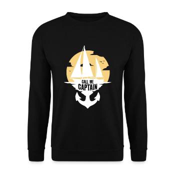 CALL ME CAPTAIN - Unisex Pullover - Schwarz - Vorne - Alina (178cm) & Michal (187cm)
