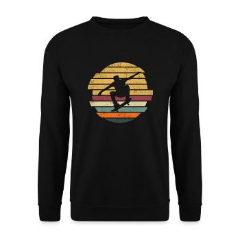 Skateboarding Tricks Skateboard Stunt Skater - Unisex Pullover - Schwarz - Vorne - Alina (178cm) & Michal (187cm)