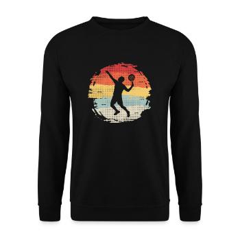Padel Spieler Padel-Tennis Padeltennis Paddle - Unisex Pullover - Schwarz - Vorne - Alina (178cm) & Michal (187cm)