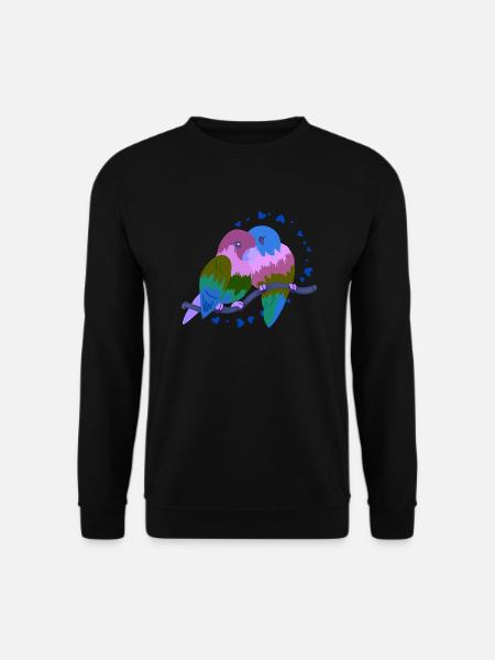 Birds in Love - Unisex Sweatshirt - black