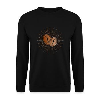 Coffee bean - Unisex Sweatshirt - black - Front - Alina (178cm) & Michal (187cm)
