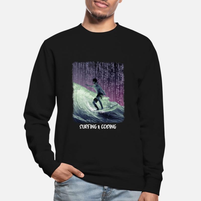 Surfing & Coding Unisex Pullover