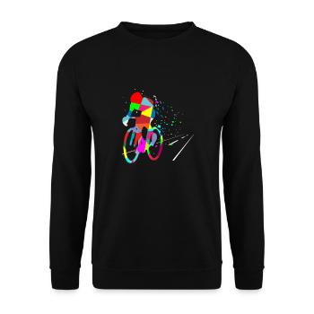 Cycling Forever - Bicycle Cycling Chain Cycling Bike - Unisex Sweatshirt - black - Front - Alina (178cm) & Michal (187cm)