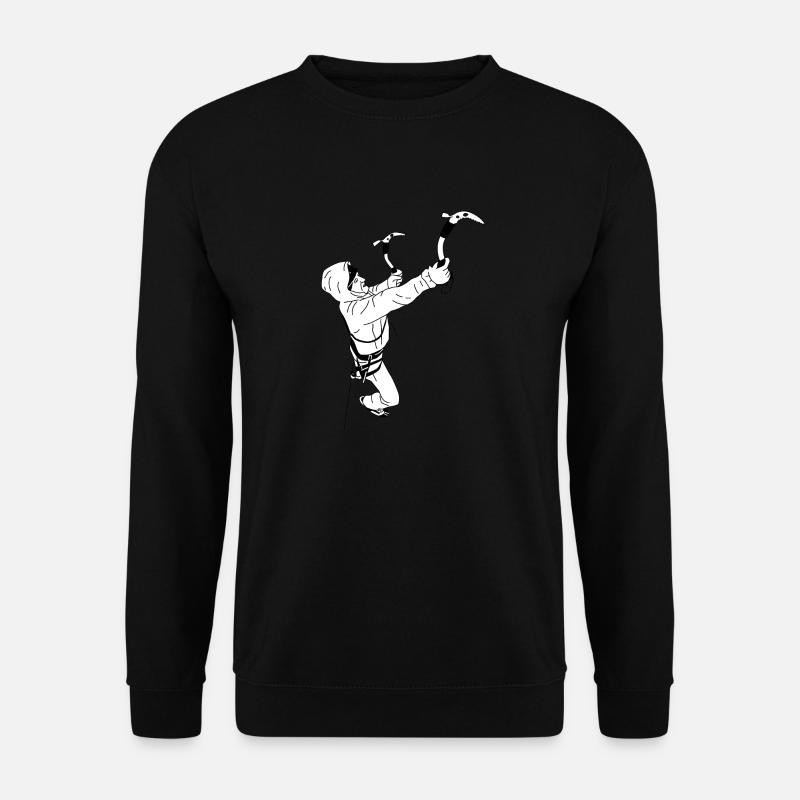 Eisklettern - Unisex Pullover - Schwarz