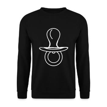 Sucettes bébé bébé cadeau Grossesse - Sweat-shirt Unisexe - noir - Devant - Alina (178cm) & Michal (187cm)