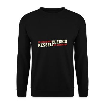 Kesselfleisch - Unisex Pullover - Schwarz - Vorne - Alina (178cm) & Michal (187cm)