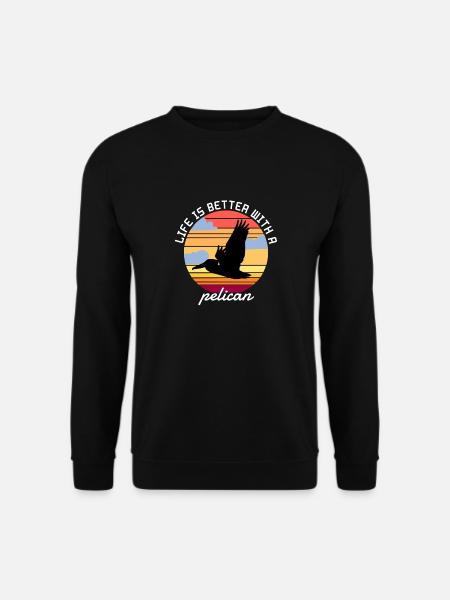La vie est meilleure avec un pélican - Sweat-shirt Unisexe - noir