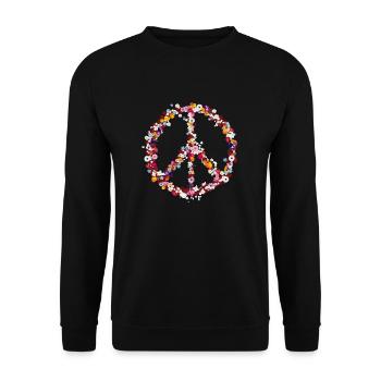 paix - Sweat-shirt Unisexe - noir - Devant - Alina (178cm) & Michal (187cm)