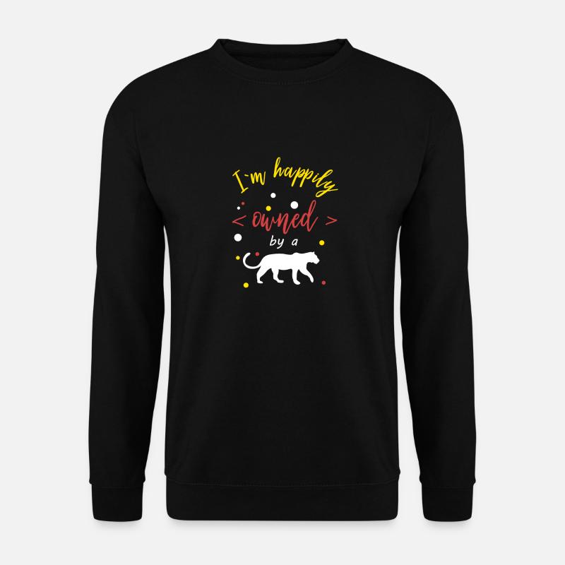 Jaguar - happily owned by a jaguar - Unisex Pullover - Schwarz