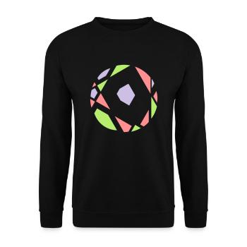 abstract sphere - Unisex Sweatshirt - black - Front - Alina (178cm) & Michal (187cm)