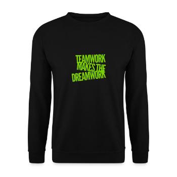 Teamwork ist super - Unisex Pullover - Schwarz - Vorne - Alina (178cm) & Michal (187cm)
