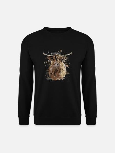 2021 01 04 schottischer Highlander 01 T-Shirt - Unisex Pullover - Schwarz