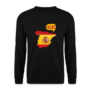 Spain - Unisex Pullover - Schwarz - Vorne - Alina (178cm) & Michal (187cm)