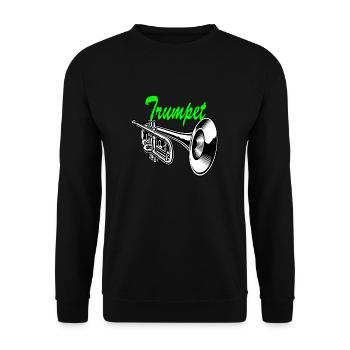 Trumpet Cartoon Art Design - Unisex Pullover - Schwarz - Vorne - Alina (178cm) & Michal (187cm)