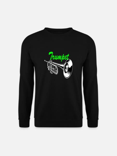Trumpet Cartoon Art Design - Unisex Sweatshirt - black