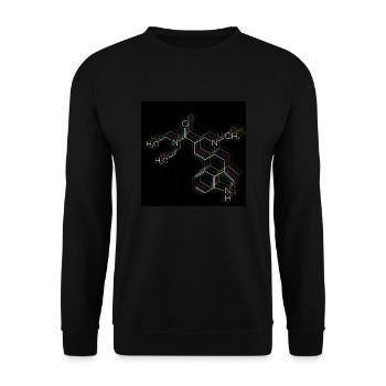 LSD molecule - Unisex Sweatshirt - black - Front - Alina (178cm) & Michal (187cm)