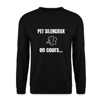 Pet silencieux en cours - Sweat-shirt Unisexe - noir - Devant - Alina (178cm) & Michal (187cm)