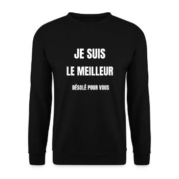 Je suis le meilleur - Sweat-shirt Unisexe - noir - Devant - Alina (178cm) & Michal (187cm)