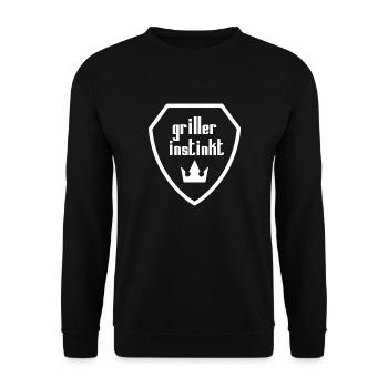 Grillerinstinkt - Unisex Pullover - Schwarz - Vorne - Alina (178cm) & Michal (187cm)