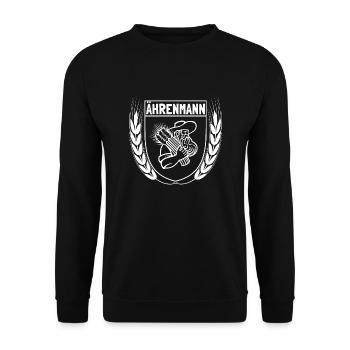 Ährenmann - Bauer - Landwirt - Lohner - Unisex Pullover - Schwarz - Vorne - Alina (178cm) & Michal (187cm)