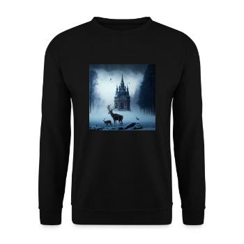 Mysterious Castle - Unisex Sweatshirt - black - Front - Alina (178cm) & Michal (187cm)