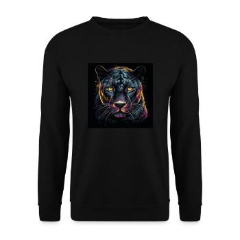 THE BLACK PANTHER - Unisex Sweatshirt - black - Front - Alina (178cm) & Michal (187cm)