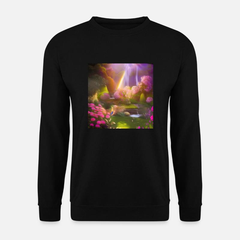 Utopia Garden Waterfall - Unisex Pullover - Schwarz