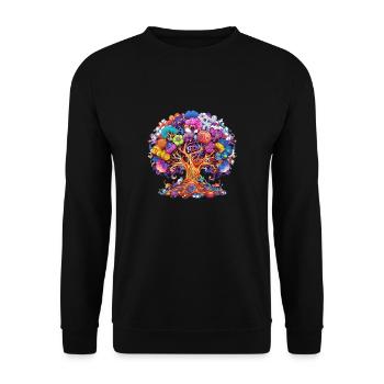 TREE OF LIFE - Unisex Sweatshirt - black - Front - Alina (178cm) & Michal (187cm)