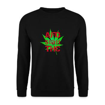 AFD statt THC Cannabis - Unisex Pullover - Schwarz - Vorne - Alina (178cm) & Michal (187cm)