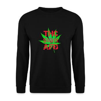 THC Statt AFD - Unisex Pullover - Schwarz - Vorne - Alina (178cm) & Michal (187cm)