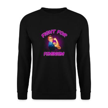 Luttes pour le féminisme - Sweat-shirt Unisexe - noir - Devant - Alina (178cm) & Michal (187cm)