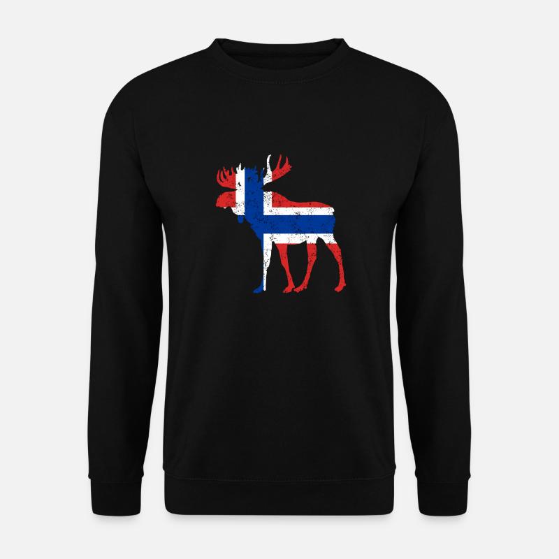 Norwegen Elch Skandinavien - Unisex Pullover - Schwarz