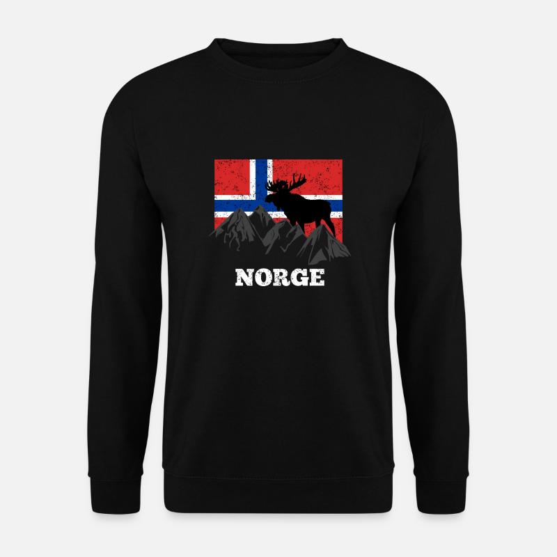 Norwegen Elch Skandinavien - Unisex Pullover - Schwarz