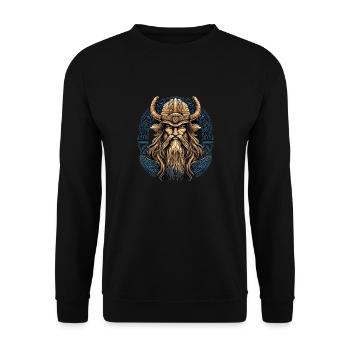 Nordmann Vikinger - Unisex Pullover - Schwarz - Vorne - Alina (178cm) & Michal (187cm)