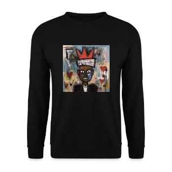 KÖNIG STREET ART LIEBE - Unisex Pullover - Schwarz - Vorne - Alina (178cm) & Michal (187cm)