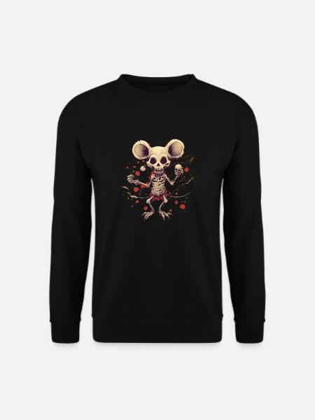 Skeleton Mouse - Unisex Pullover - Schwarz