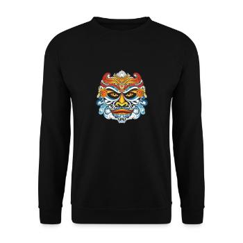 MASQUE BALINAIS INDONESIE - Sweat-shirt Unisexe - noir - Devant - Alina (178cm) & Michal (187cm)