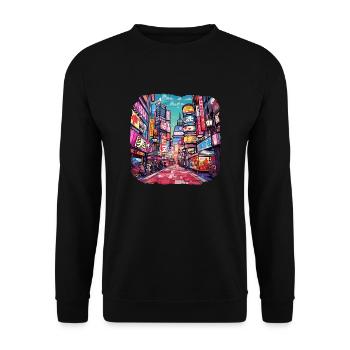 China - Unisex Sweatshirt - black - Front - Alina (178cm) & Michal (187cm)