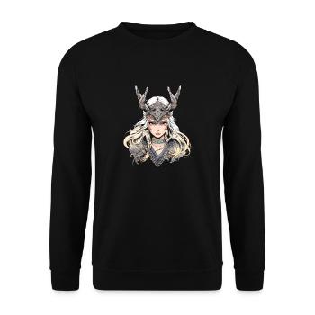 Astrid - Unisex Pullover - Schwarz - Vorne - Alina (178cm) & Michal (187cm)