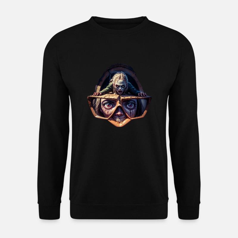 Geekhead-Zombie - Unisex Pullover - Schwarz