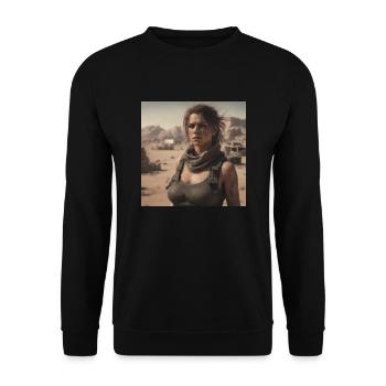 Post-apocalypse - Unisex Sweatshirt - black - Front - Alina (178cm) & Michal (187cm)