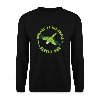 Méfiez-vous du petit perroquet moelleux - Sweat-shirt Unisexe - noir - Devant - Alina (178cm) & Michal (187cm)